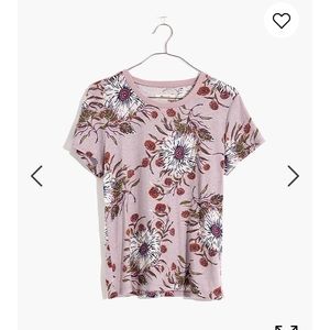 Madewell Lo-Fi Shrunken Tee in Painted Blooms